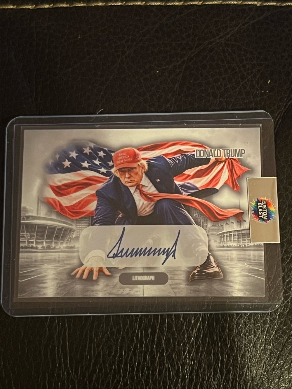 Donald Trump Custom Art Card - Red/White/Blue Patriotic Design